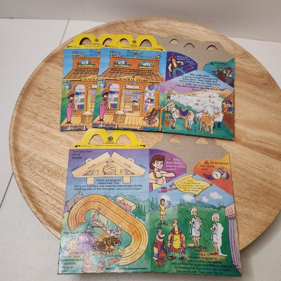 Vintage 1991 McDonald's Happy Meal Lot – Boxes & Bags | Barbie, Hot Wheels + - Picture 3 of 11